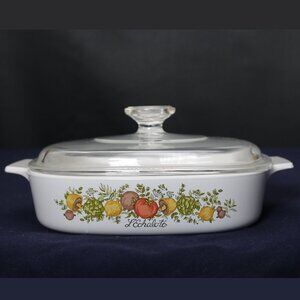 Vintage Corning Ware Spice of Life 8”x8”x1¾” Casserole with Lid